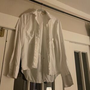 Easy White Button-Up Shirt